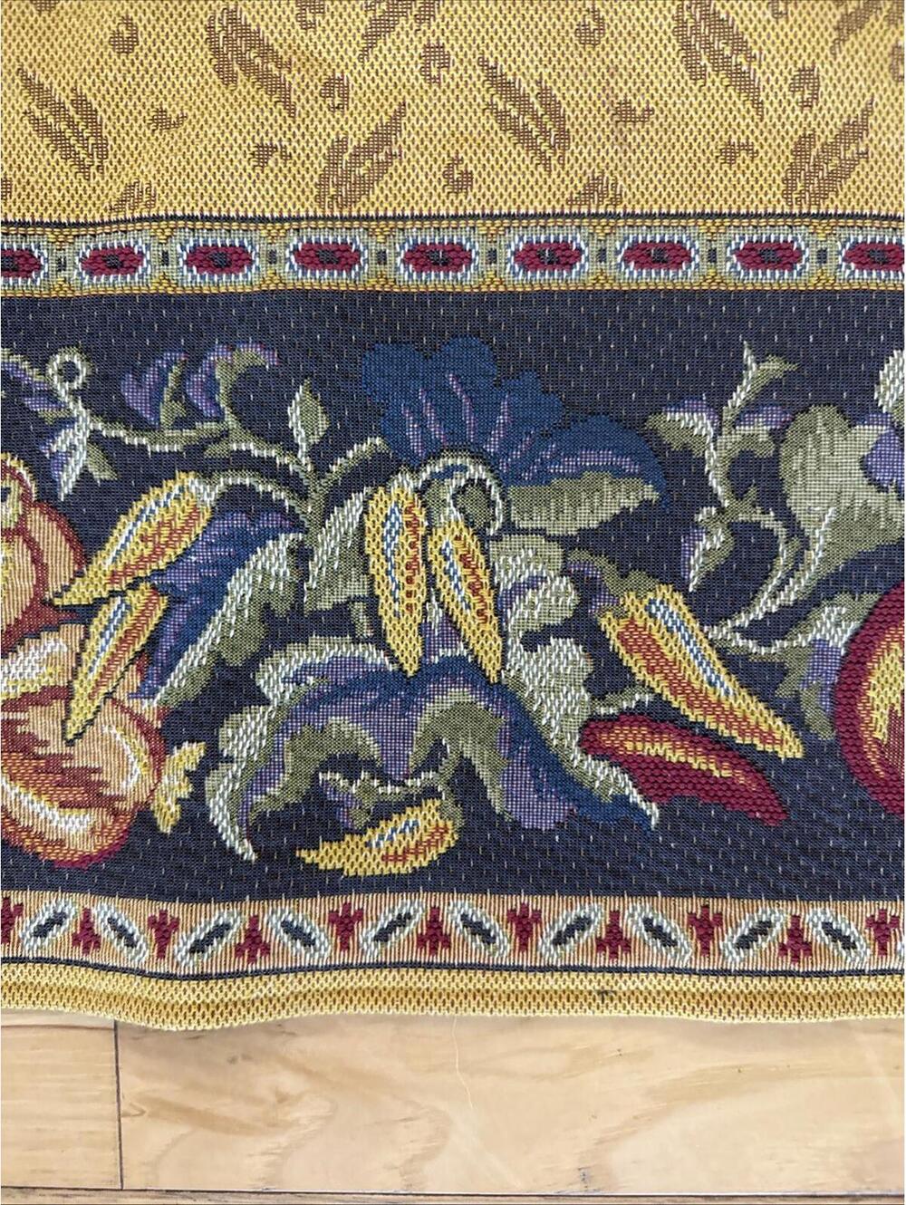 VTG Goblys Tapestry Made in France Harvest Fall Vegetables 56” Square Pumpkins - Picture 9 of 15